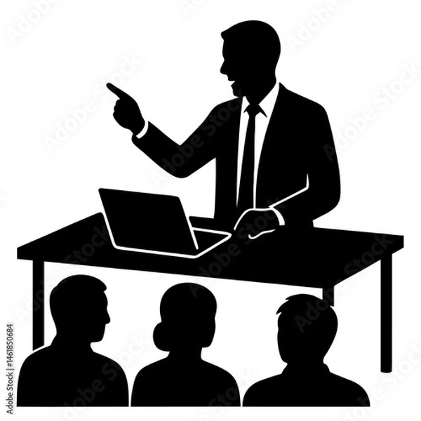 Fototapeta vector of manager busy in office meeting.