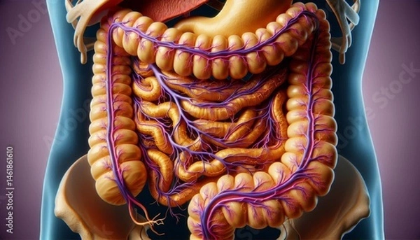 Obraz Human Digestive System Health Map