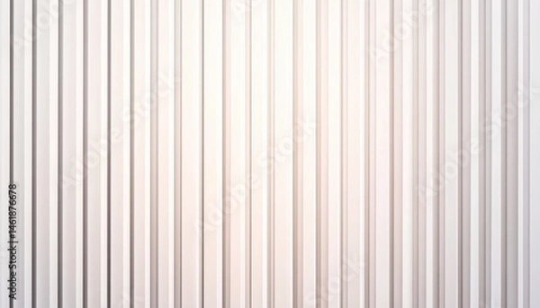 Fototapeta White Corrugated Wall Texture Abstract Seamless Background in Neutral Tones for Modern Architecture and Interior Design with Clean Vertical Stripes and Subtle Light Effects