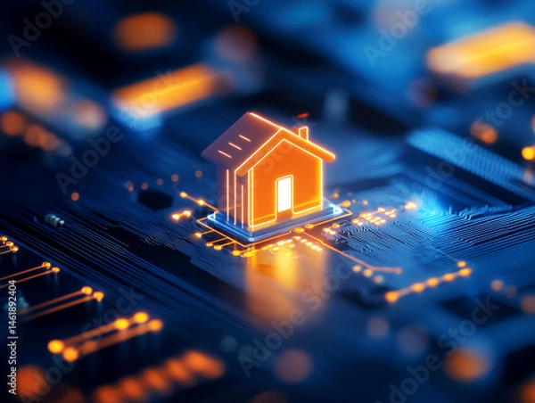 Fototapeta Streamlined Property Loan Approval Process Digital Finance Environment Innovative Home Ownership Solutions Virtual Perspective on Modern Lending
