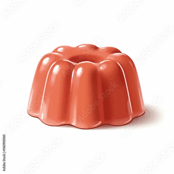Fototapeta Gelatinous dessert shown in a layered rendering of shades of red and white