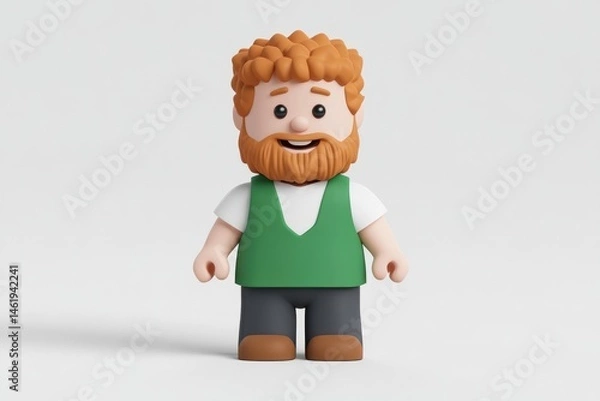 Fototapeta Animated, cheerful man with a friendly expression