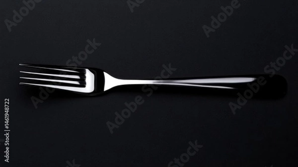 Fototapeta Elegant fork on a dark background