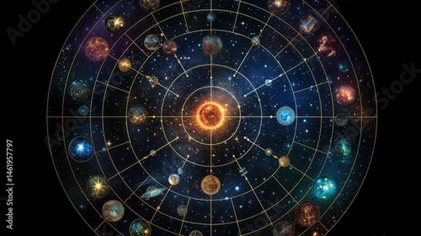 Obraz celestial astrology circle