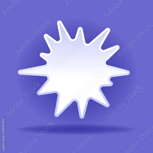 Obraz 3D speech bubble on blue background