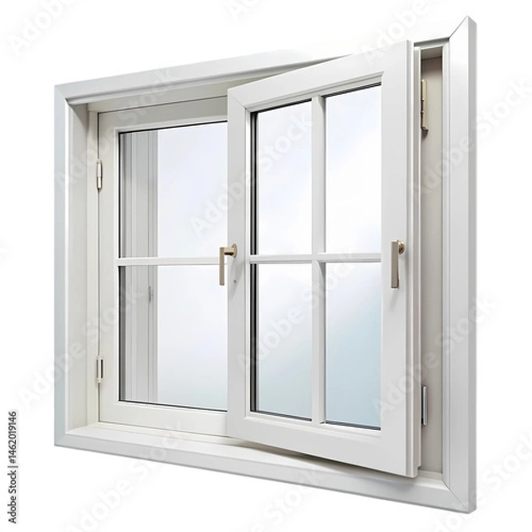 Obraz HighQuality Tilt and Turn Window for Modern Homes isolated on transparent background