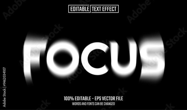Fototapeta focus editable text effect