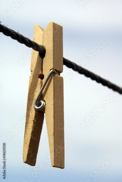 Obraz wäscheklammer hält sich fest