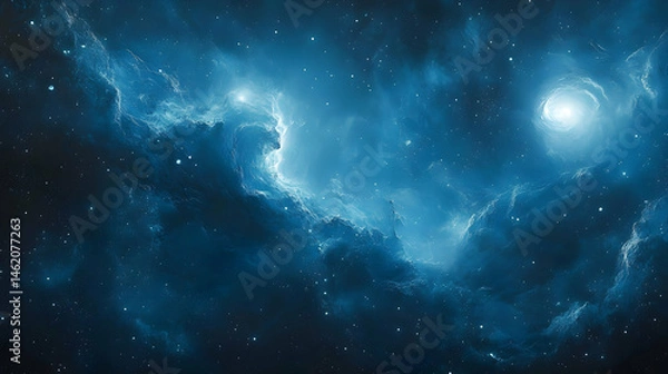 Fototapeta Deep space nebulae with cosmic dust clouds.
