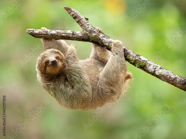 Fototapeta The brown-throated sloth (Bradypus variegatus) is a species of three-toed sloth found in the Neotropical realm of Central and South America.