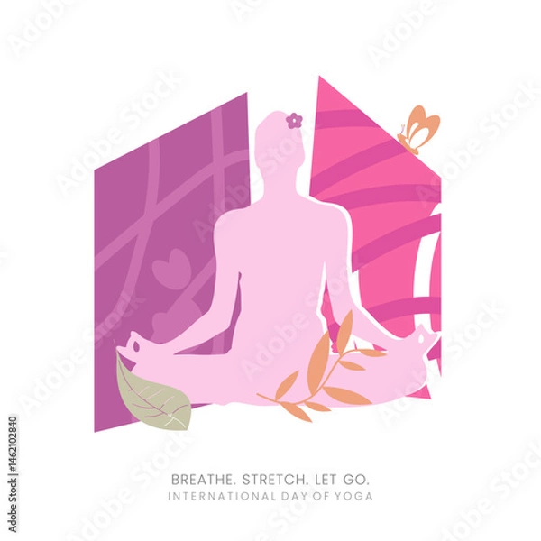 Obraz Minimal Yoga Day Vector for Social Media