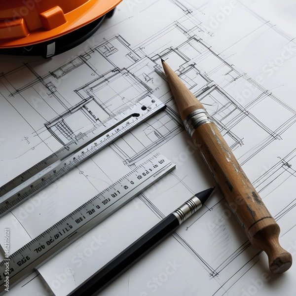 Obraz architectural plans and blueprints