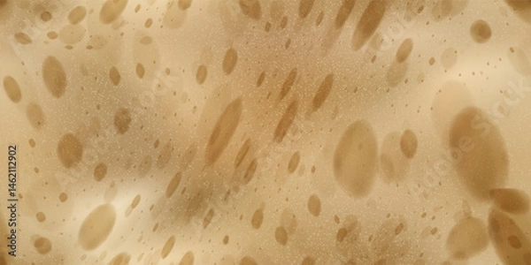 Fototapeta Light brown watercolor paper with coffee stains seamless bg. Old parchment pattern with gradient mesh and noise grunge texture. Vector illustration