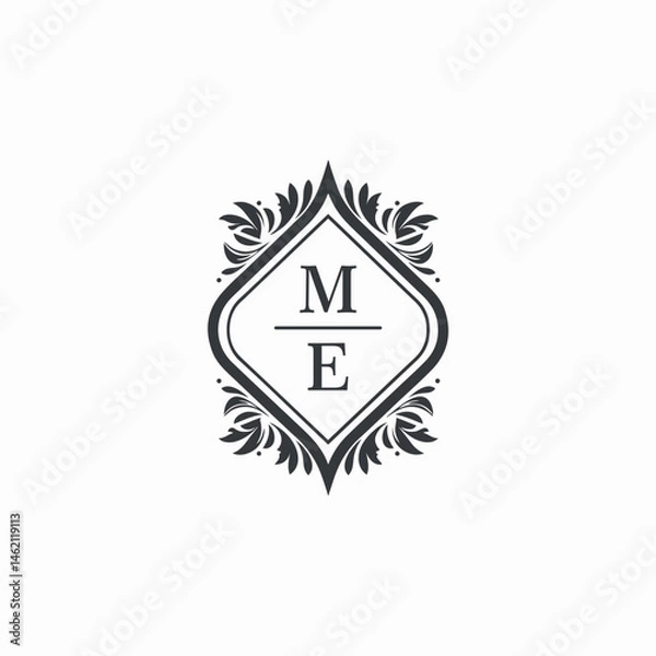 Obraz ME Initials Wedding Logo Vector Art  Icons  and Graphics