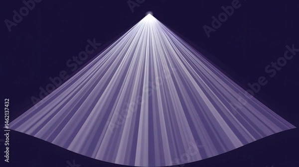 Fototapeta Abstract Purple Light Rays Background Cone Shape