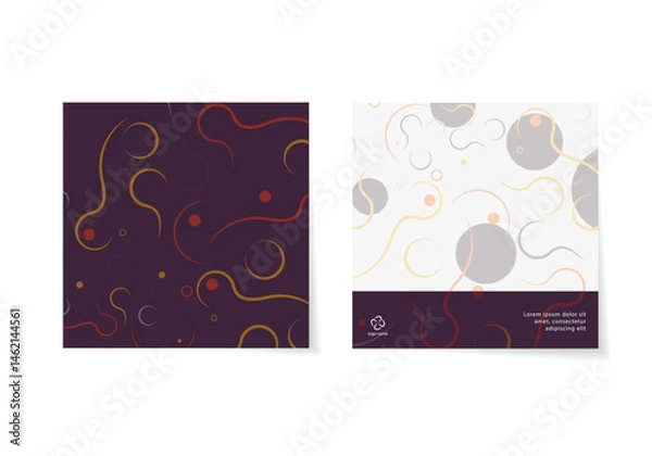 Fototapeta Minimalist deep blue premium abstract background with luxury geometric dark shapes. Exclusive wallpaper design for poster