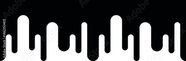 Fototapeta Black dripping slime seamless pattern. Petroleum pattern. Paint drops and blots. Flat style
