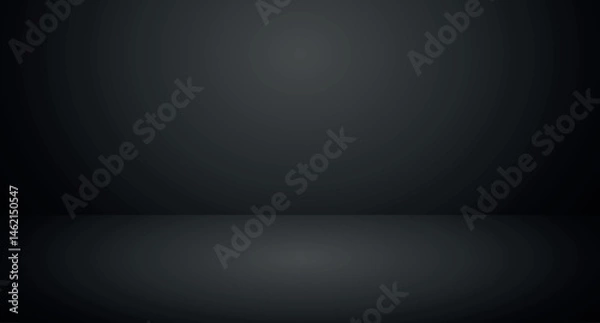 Obraz Empty Black studio room background. Studio Backdrop. Vector illustration

