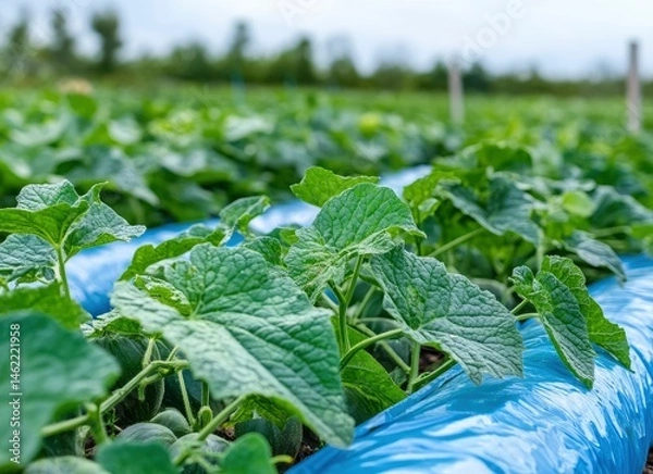 Obraz Melon Plant Growing in Field
