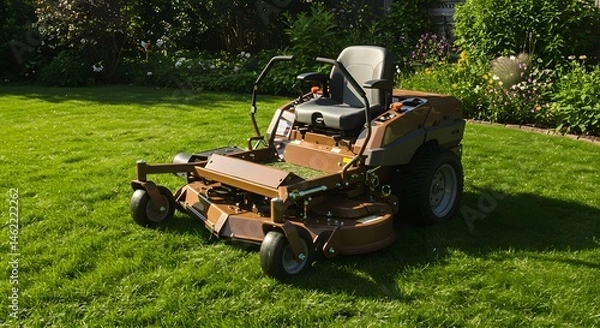 Obraz Lawn Mower on Green Grass