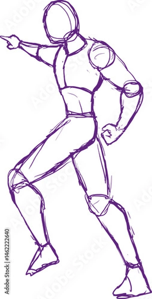 Fototapeta Design of reference body draw
