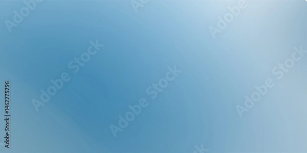Fototapeta Panoramic abstract blue background for product presentation with sunlight and blurred nice art good