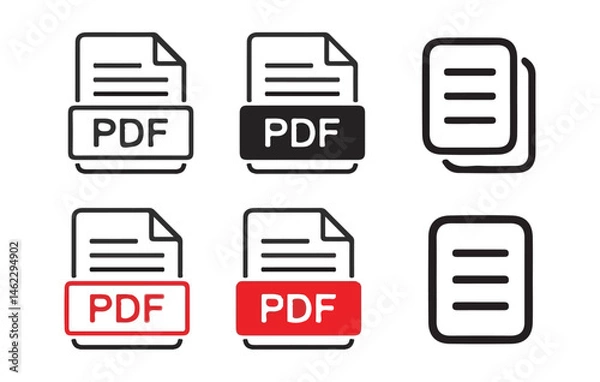 Fototapeta document icons. paper symbol with single and multiple page. document, uploaded, arrow up, upload and more. Solid vector icons collection. Vector eps 10