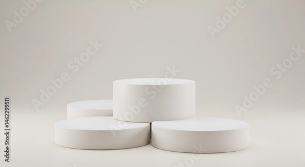 Obraz Minimalist White Pedestals