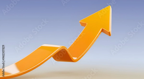 Obraz Wave of Growth and Arrow Upwards
