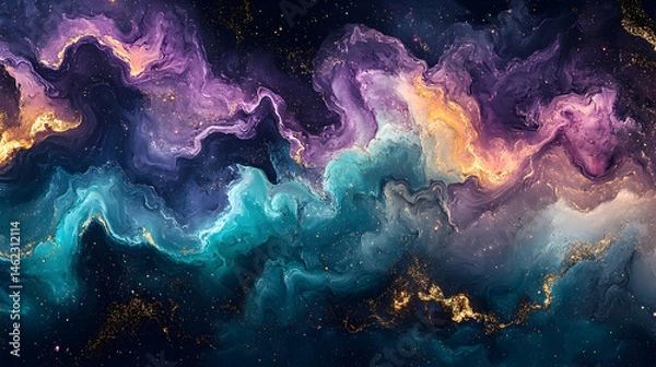 Fototapeta Abstract swirling colors in a vibrant, fluid design.