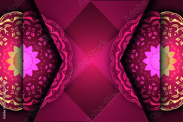 Fototapeta Intricate Flower Inspired Mandala with Concentric Geometry

