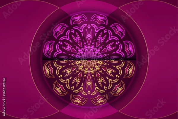 Fototapeta Repetitive Mandala Style Design with Geometric Elements

