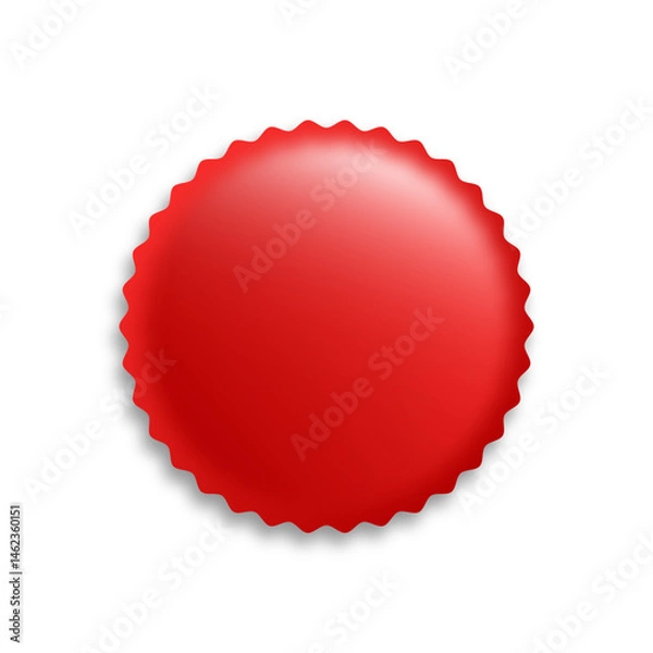 Fototapeta Red Shields and Badges in Various Shapes for Premium Recognition