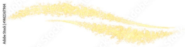 Fototapeta Gold Glitter Wave Golden Swirling Sparkler Trail Isolated Design Element Brush Stroke Abstract Swirl Flourish