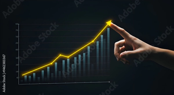 Obraz Business Growth and Success Chart