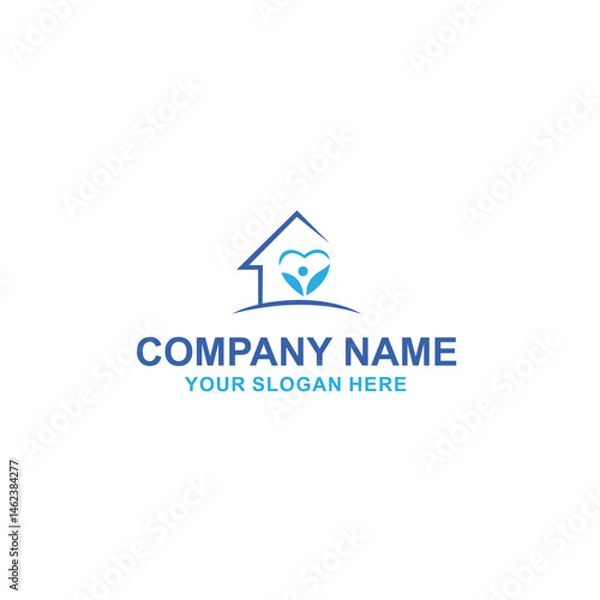 Fototapeta home care logo vector 