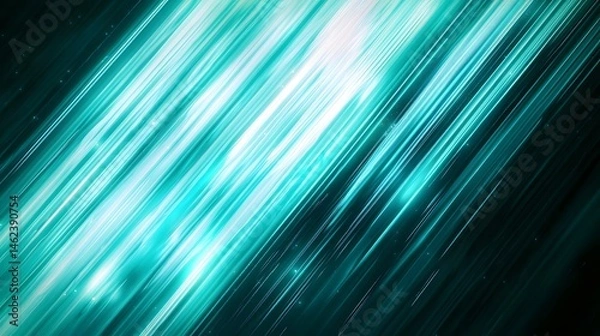 Fototapeta Abstract design with diagonal teal lines.