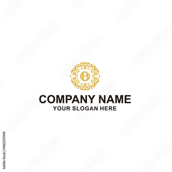 Obraz latter B ornament logo vector illustration