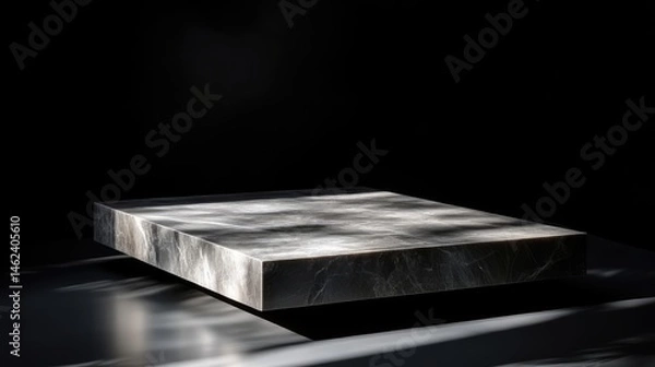 Fototapeta Modern, minimalist, dark gray stone platform