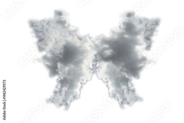 Fototapeta isolated Butterfly clouds shape in the sky.