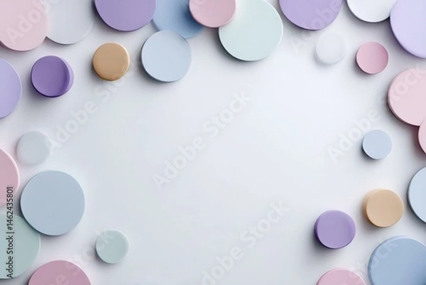 Fototapeta Colorful Circles on White Background for Design and Decoration Use