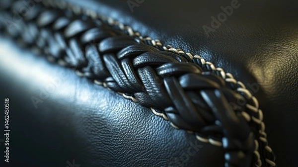 Fototapeta Intricate Leather Braid Detail: A Close-Up of Exquisite Craftsmanship