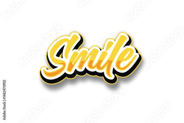 Fototapeta text effect smile illustration
