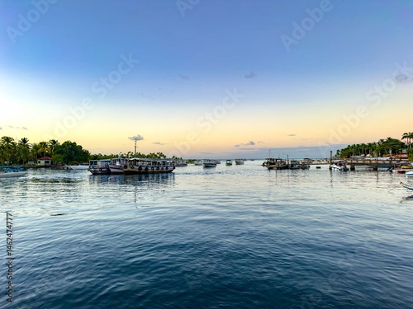 Obraz Sunny day at sea on Boipeba Island in Bahia