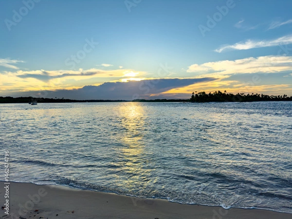 Obraz Sunny day at sea on Boipeba Island in Bahia