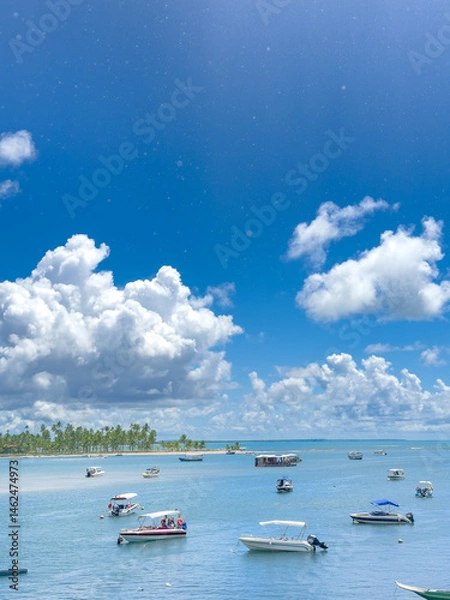 Obraz Bealtiful sky day at  sea on Boipeba Island in Bahia