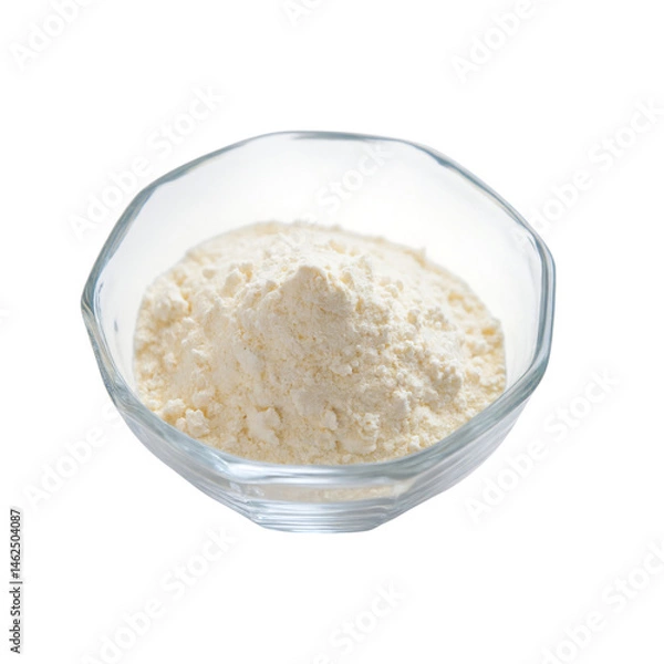 Obraz Flour in a Clear Glass Bowl as Ingredient for Baking and Cooking Delights