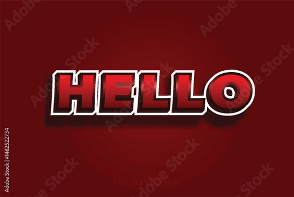 Fototapeta text effect hello illustration
