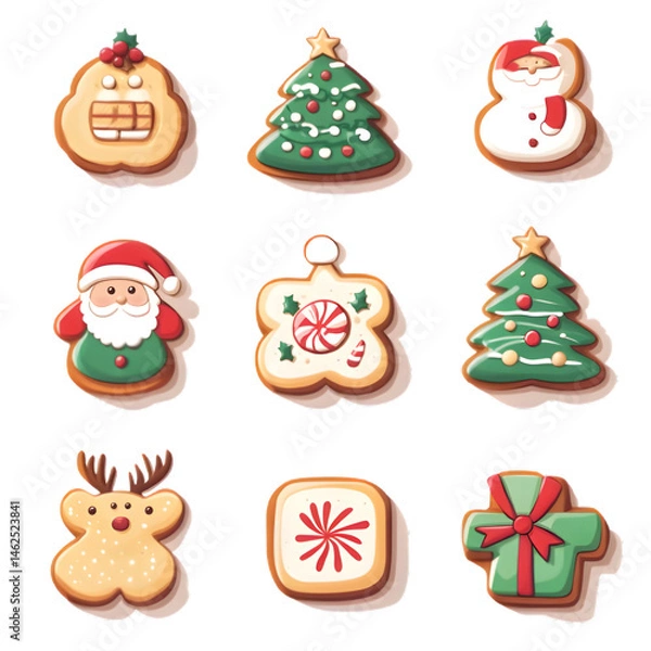 Fototapeta Christmas element icon set 