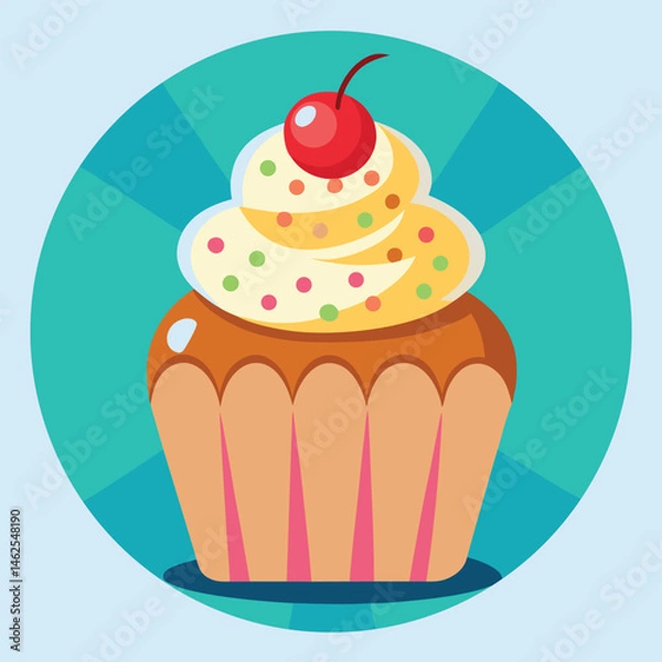 Fototapeta cup cake vector